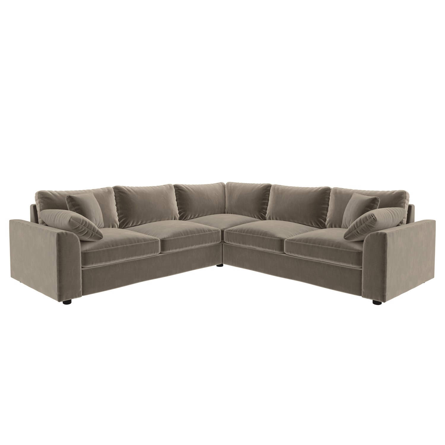 Read more about Large mink sustainable velvet corner sofa seats 5 tatum